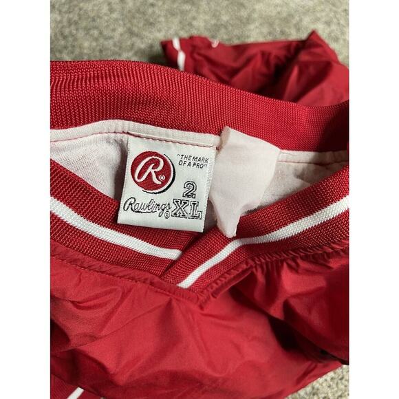 Vintage 90s Rawlings ‘Fireballs’ Pullover Windbreaker Lined Jacket Mens 2XL - Picture 3 of 9